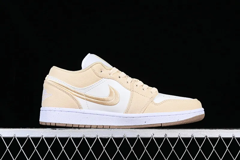 All categories Air Jordan Jordan series basketball shoes Air Jordan 1 Low Air Jordan 1 Low AJ1 Joe 1 electric embroidery white and yellow low-top cultural basketball shoes FN3722-701
